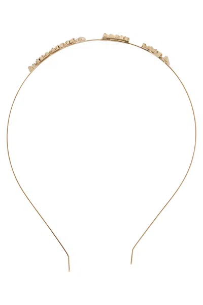 Red Valentino Elegant Metal Hairband Shiny Versatile. In Gold