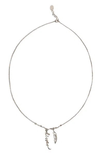 Red Valentino Elegant Metal Necklace With Pendants. In Metallic