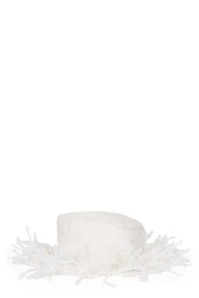 Red Valentino Elegant White Hat, Light And Breathable.