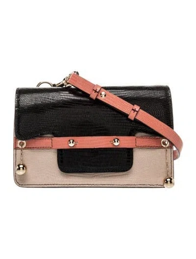 Pre-owned Red Valentino Embossed Leather Crossbody Bag In Pink