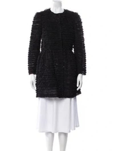 Pre-owned Red Valentino Faux Fur Jacket In Black