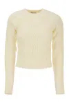 Red Valentino Feminine And Cozy: Mohair-blend Knit Crew Neck For The Cold Season In Ivory