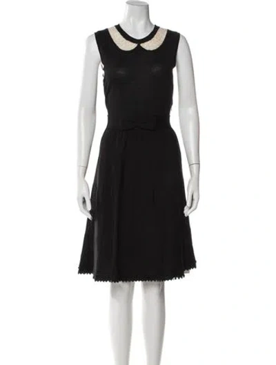 Pre-owned Red Valentino Fleece Midi Length Dress In Brown