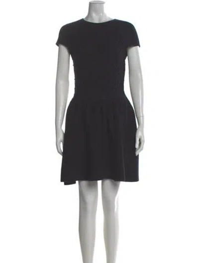 Pre-owned Red Valentino Fleece Mini Dress In Gray