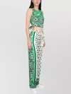 Red Valentino Floral Print Bandana Pants With Elastic Waistband