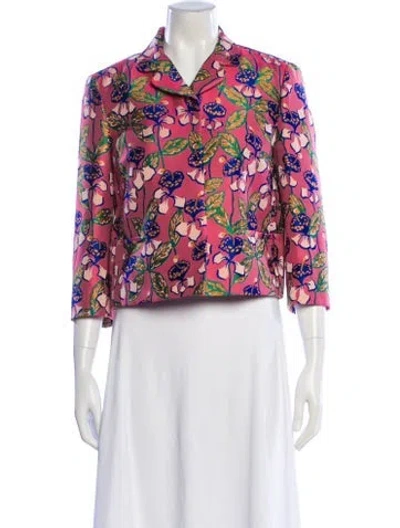 Pre-owned Red Valentino Floral Print Blazer In Multi