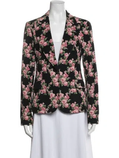Pre-owned Red Valentino Floral Print Blazer In Multi
