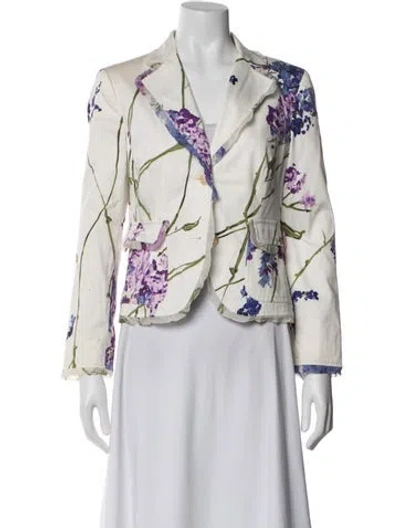 Pre-owned Red Valentino Floral Print Blazer In Multi