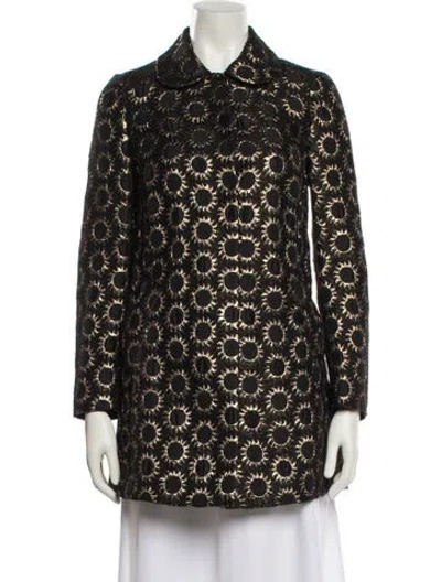 Pre-owned Red Valentino Floral Print Coat In Multi