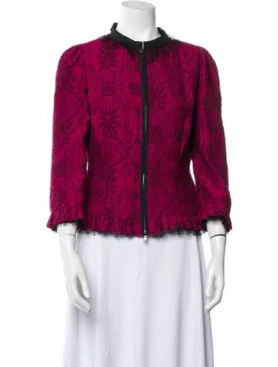 Pre-owned Red Valentino Floral Print Jacket In Pink