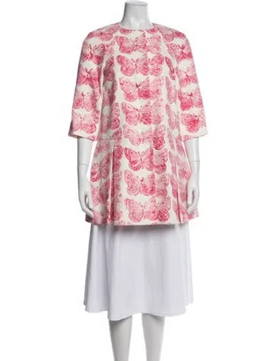 Pre-owned Red Valentino Floral Print Jacket In Pink