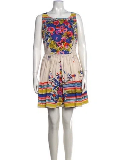 Pre-owned Red Valentino Floral Print Mini Dress