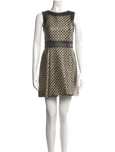 Pre-owned Red Valentino Floral Print Mini Dress In Multi