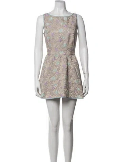 Pre-owned Red Valentino Floral Print Mini Dress In Multicolor