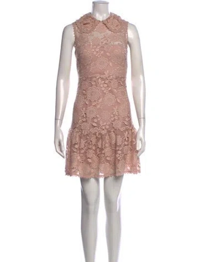 Pre-owned Red Valentino Floral Print Mini Dress In Pink