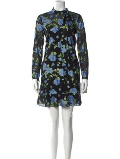 Pre-owned Red Valentino Floral Print Mini Dress W/ Tags In Multi