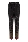 RED VALENTINO RED VALENTINO FLORAL PRINT SILK TROUSERS