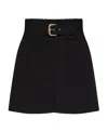Red Valentino Frisottine Belt Shorts In Black