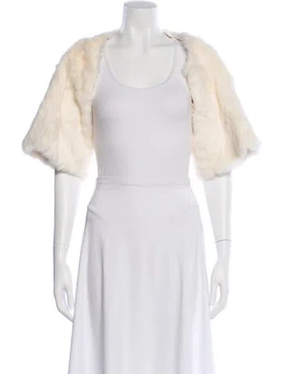 Pre-owned Red Valentino Fur Jacket In White