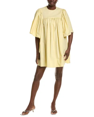 Red Valentino Gathered Mini Dress In Yellow