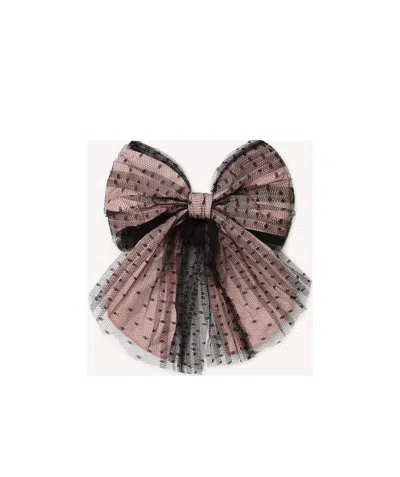 Red Valentino Gauze Bow Hair Band In Black