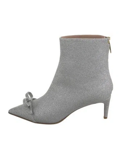 Pre-owned Red Valentino Glitter Boots W/ Tags In Gray