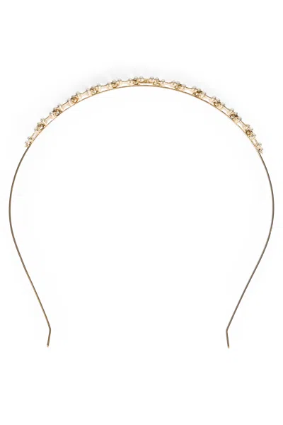 Red Valentino Gold Colored Headband Elegant For Any Occasion.