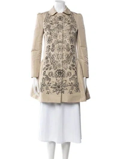 Pre-owned Red Valentino Graphic Print Coat In Neutrals