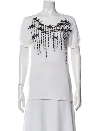 Pre-owned Red Valentino Graphic Print Crew Neck T-shirt