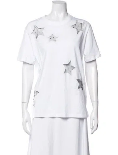 Pre-owned Red Valentino Graphic Print Crew Neck T-shirt In White