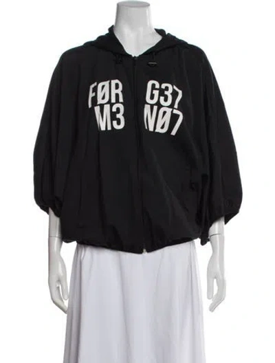 Pre-owned Red Valentino Graphic Print Jacket In Black