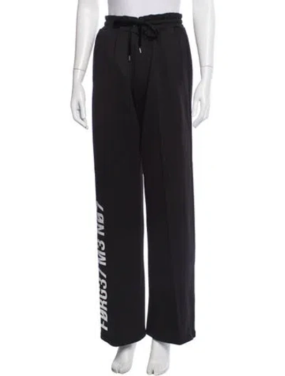 Pre-owned Red Valentino Graphic Print Wide Leg Pants In Blue