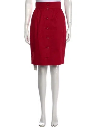 Pre-owned Red Valentino Grosgrain Trim Knee-length Skirt In Red