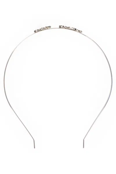 Red Valentino Hairband In Silver Color, Versatile And Chic. In Gray