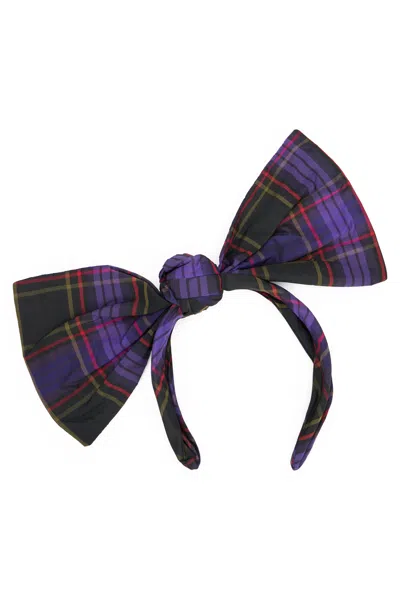 Red Valentino Headband For Black And Purple Hair With Elegant Bow. In Gray