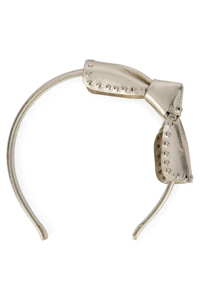 Red Valentino Headband For Hair In Silver Color, Elegant And Versatile. In Gold