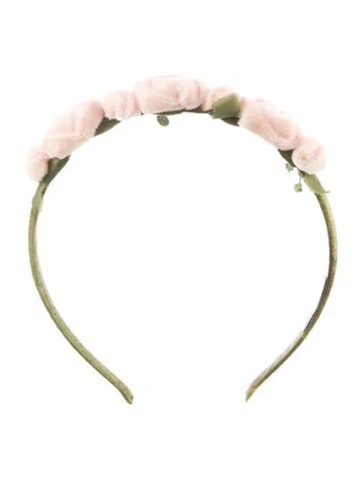 Pre-owned Red Valentino Headband In Green/pink