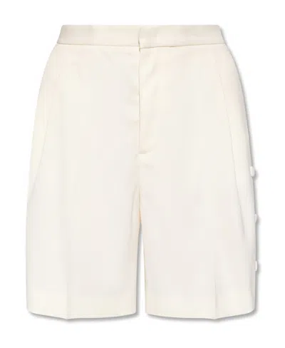 Red Valentino High-waist Pleated Shorts In Neutral
