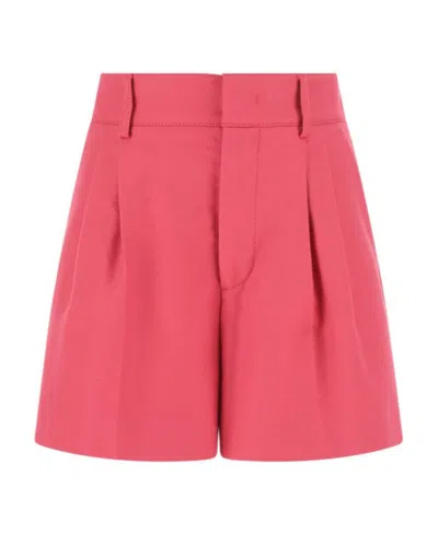 Red Valentino High-waist Shorts In Red