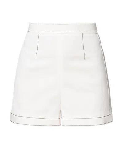 Red Valentino High Waist Shorts In White