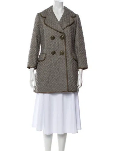 Pre-owned Red Valentino Houndstooth Print Blazer In Gray