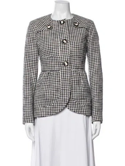 Pre-owned Red Valentino Houndstooth Print Blazer In Multi