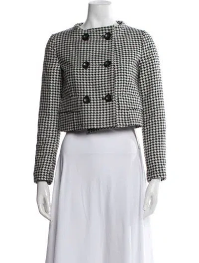 Pre-owned Red Valentino Houndstooth Print Evening Jacket In Multi