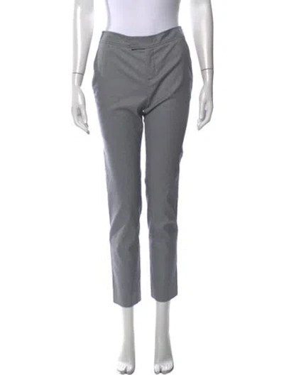 Pre-owned Red Valentino Houndstooth Print Straight Leg Pants In Blue