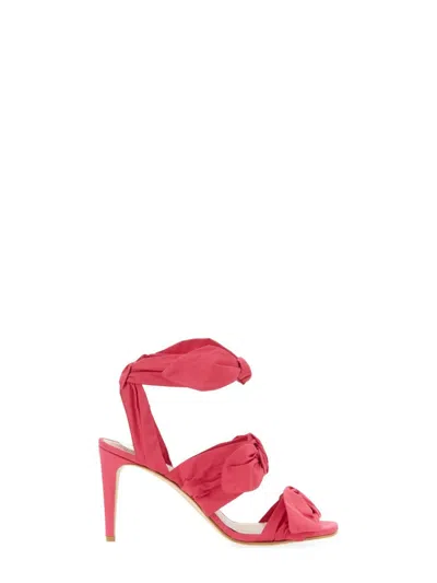 Red Valentino Redvalentino Bow Detailed Sandals In Fuchsia