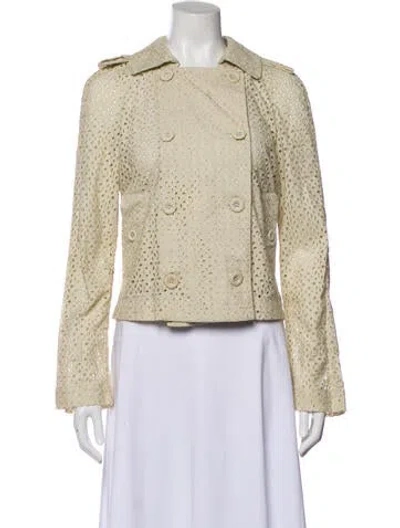 Pre-owned Red Valentino Lace Pattern Jacket In Neutral