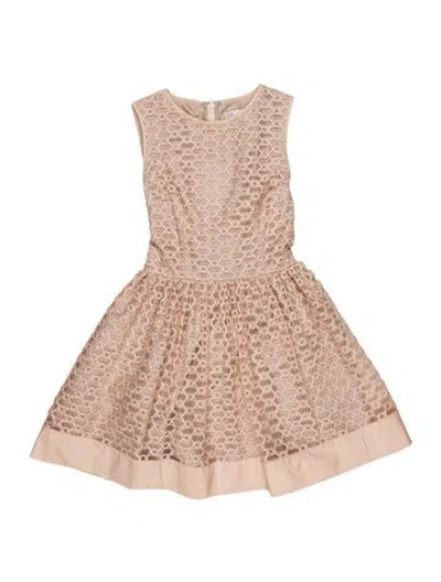 Pre-owned Red Valentino Lace Pattern Knee-length Dress In Pink