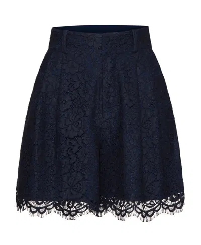 Red Valentino Lace Shorts In Black