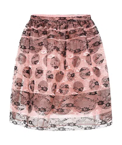 Red Valentino Lace Skirt In Pink