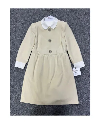 Red Valentino Lapel Dress In Nude